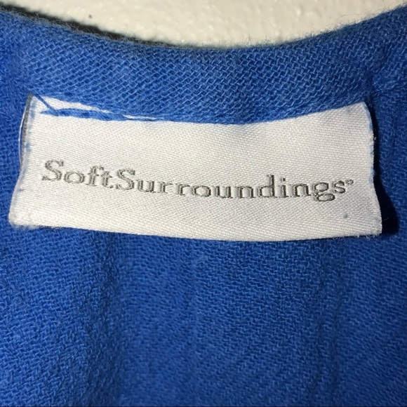 Soft Surroundings Pintuck Gauze‎ Pullover Blouse M - Picture 5 of 7